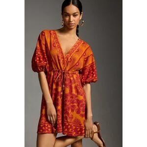 Farm Rio Anthropologie Printed Tunic Dress Oversized Small